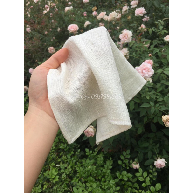 Khăn lau mặt tơ tằm tự nhiên 30x30 và 30x45cm