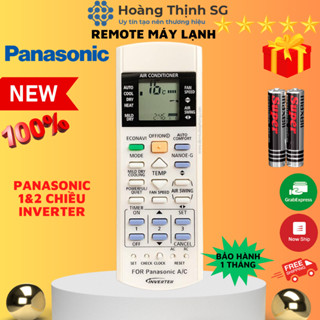 Điều khiển điều hòa Panasonic Inverter 2 chiều, remote máy lạnh panasonic tặng kèm pin