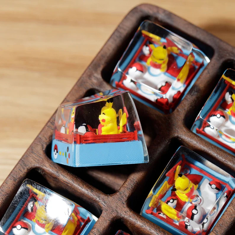 Keycap Pikachu Pokemon Resin Cute Dành cho Bàn phím cơ