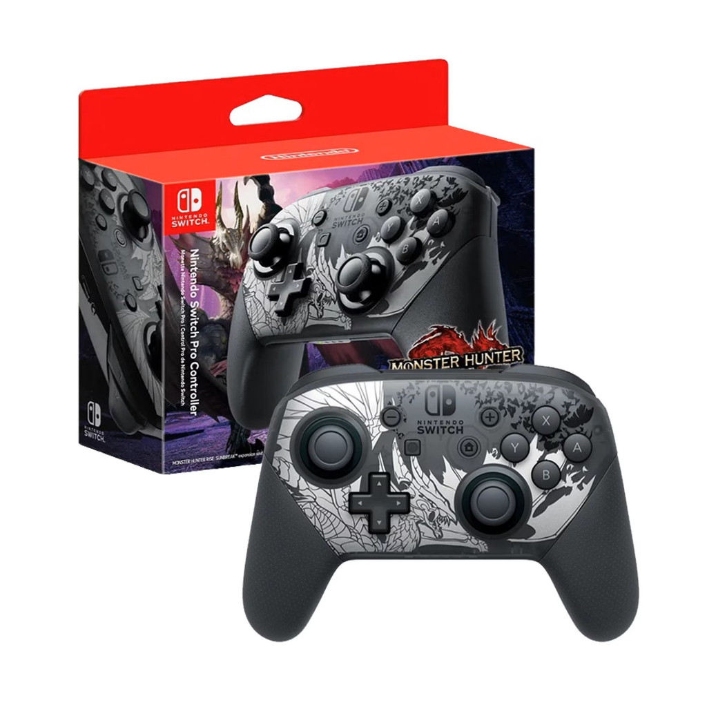 Tay cầm Nintendo Switch Pro Controller Chính Hãng - Monster Hunter Rise Sunbreak Edition