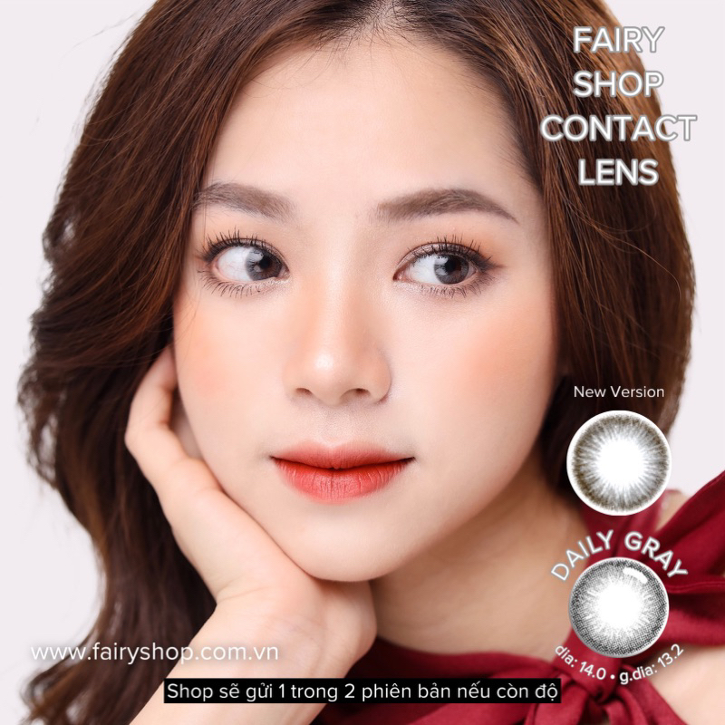 Áp Tròng Daily Gray D2 14.0mm - Kính Áp Tròng FAIRY SHOP CONTACT LENS. độ 0 đến 8