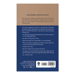Sách > Thuật Quản Lý Thời Gian - Brian Tracy (Tái Bản Mới Nhất, Alpha Books)