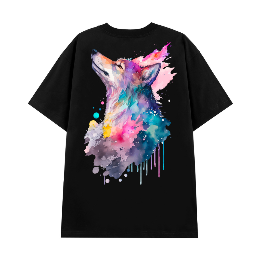 Áo thun SÓI 7 MÀU form rộng tay lỡ nam nữ Local Brand DOPIE 100% cotton Oversized