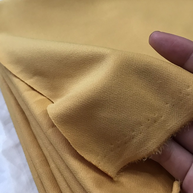 Vải Thun Cát Hàn Màu Vàng, Co Giãn 4chiều - Khổ Khoảng 1m55 - May Đầm, Body, Bộ