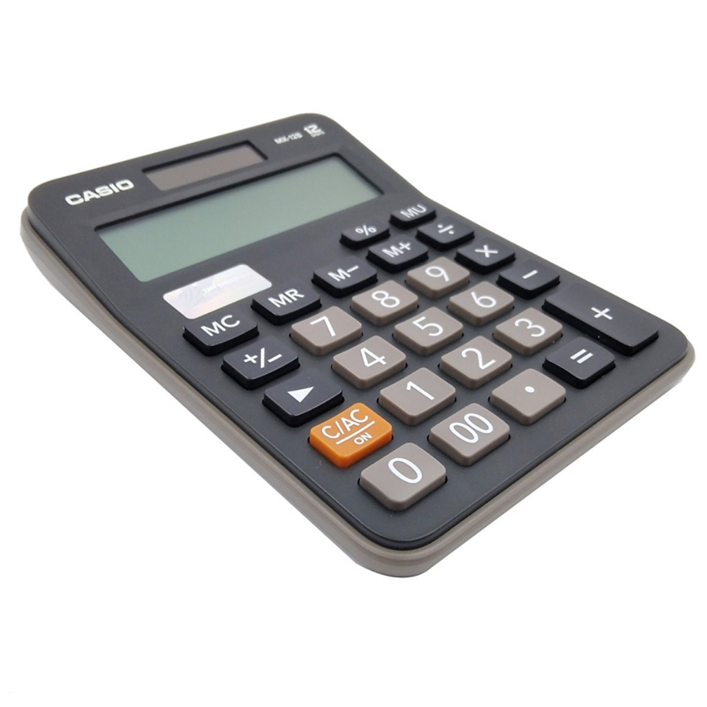 Máy Tính Bán Hàng Casio MX-12B - Dùng Cho Cửa Hàng, Quán Ăn - Phím To, Bấm Nhạy - Dùng Siêu Bền - Năng Lượng Mặt Trời