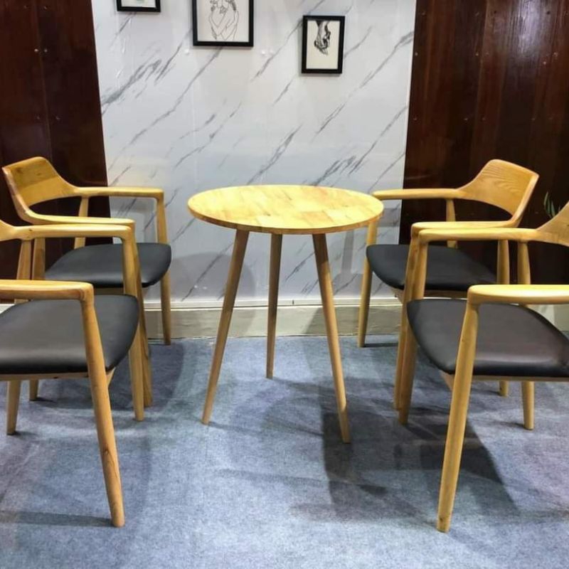 Bàn cafe 3 chân gỗ