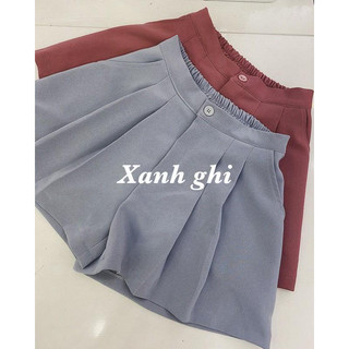 Quần sooc cạp cao lưng chun dễ mặc, nhiều màu để lựa chọn.