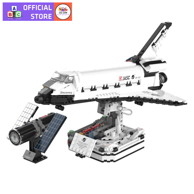 Đồ Chơi Lắp Ráp Mô Hình Tàu Con Thoi & Trạm Vệ Tinh SpaceShip JAKI 8502 Với 800+ Mảnh Ghép Chi Tiết