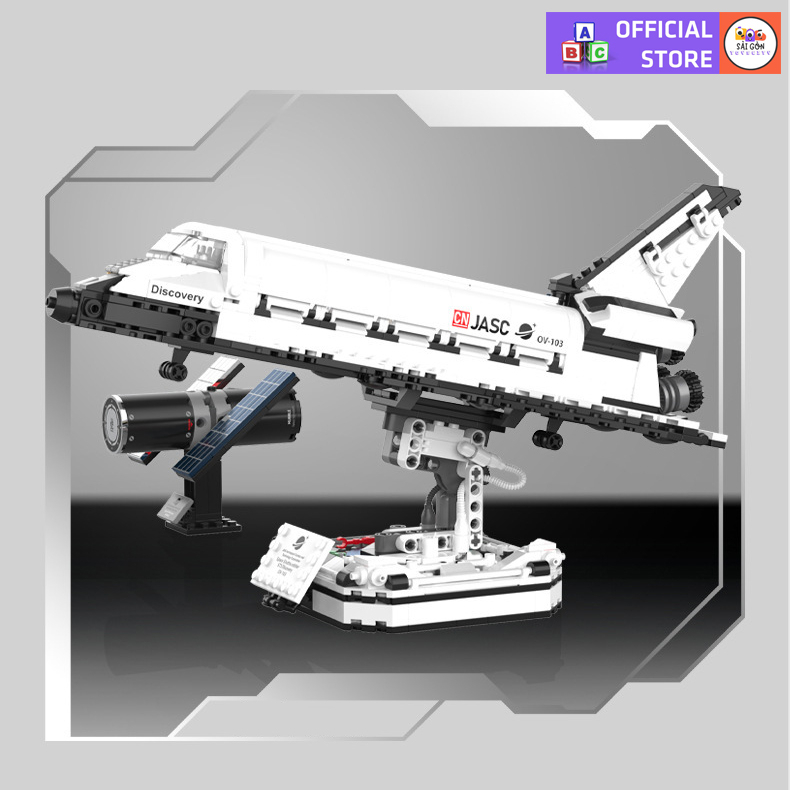 Đồ Chơi Lắp Ráp Mô Hình Tàu Con Thoi & Trạm Vệ Tinh SpaceShip JAKI 8502 Với 800+ Mảnh Ghép Chi Tiết