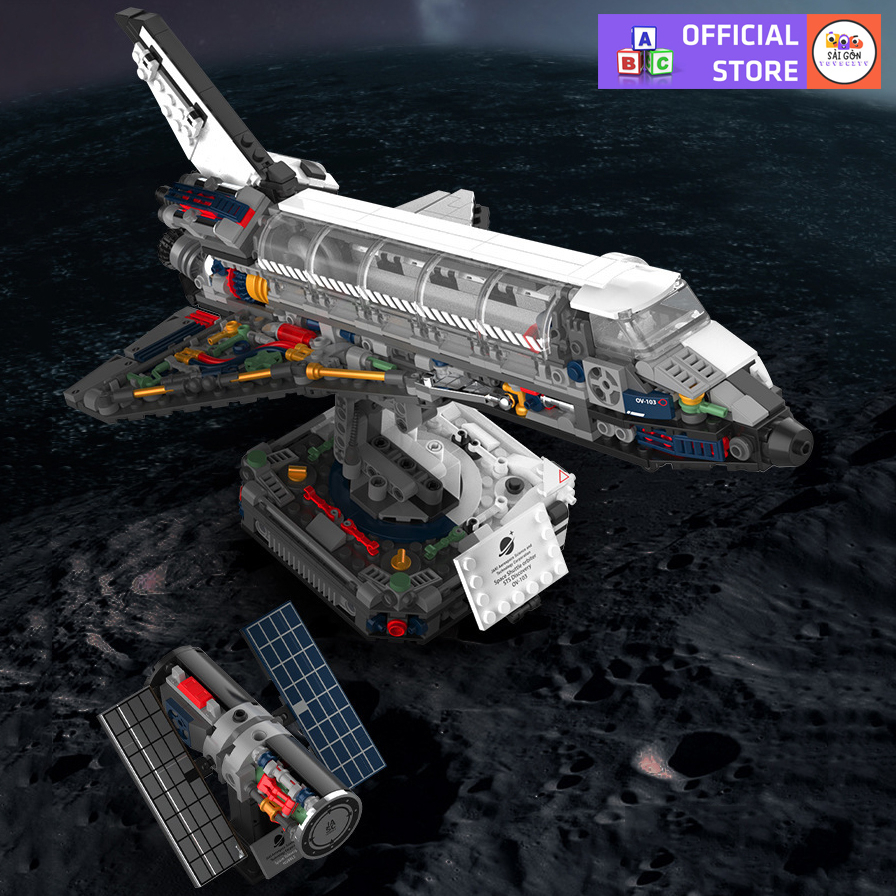 Đồ Chơi Lắp Ráp Mô Hình Tàu Con Thoi & Trạm Vệ Tinh SpaceShip JAKI 8502 Với 800+ Mảnh Ghép Chi Tiết