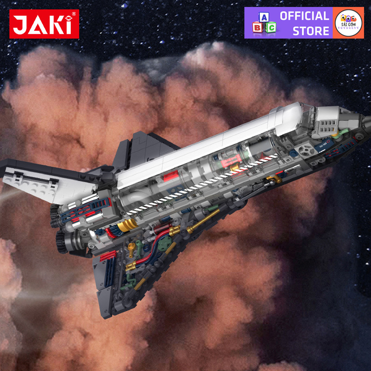Đồ Chơi Lắp Ráp Mô Hình Tàu Con Thoi & Trạm Vệ Tinh SpaceShip JAKI 8502 Với 800+ Mảnh Ghép Chi Tiết