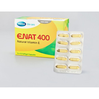 Viên Uống Bổ Sung Vitamin E Enat- 400 Iu Mega We Care (Hộp 3 Vỉ)