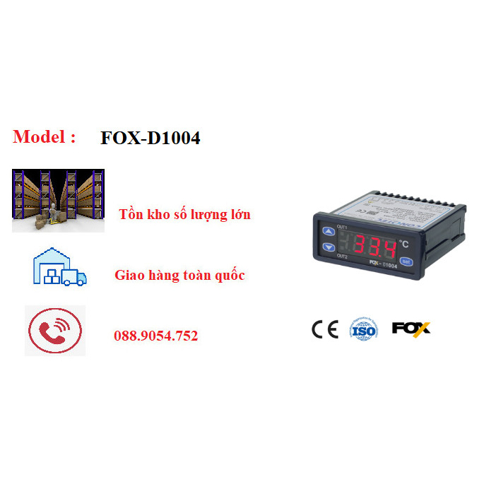Đồng hồ nhiệt Fox-D1004 rẻ nhất tại Việt Nam