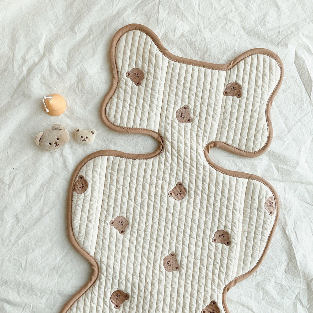 Tấm Lót Xe Đẩy Cho Bé Cotton Mềm Mại, Thoáng Khí, Phong Cách Hàn Quốc