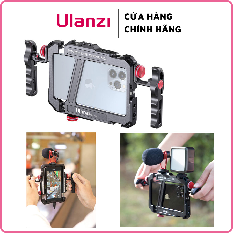 ULANZI LINO METAL CAGE - Khung Quay Phim Kèm Tay Cầm Dành Cho Điện Thoại | Hàng Chính Hãng