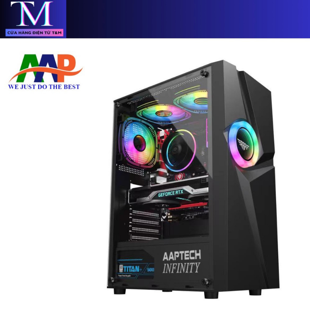 Thùng máy tính case AAP INFINITY Black/Pink/White