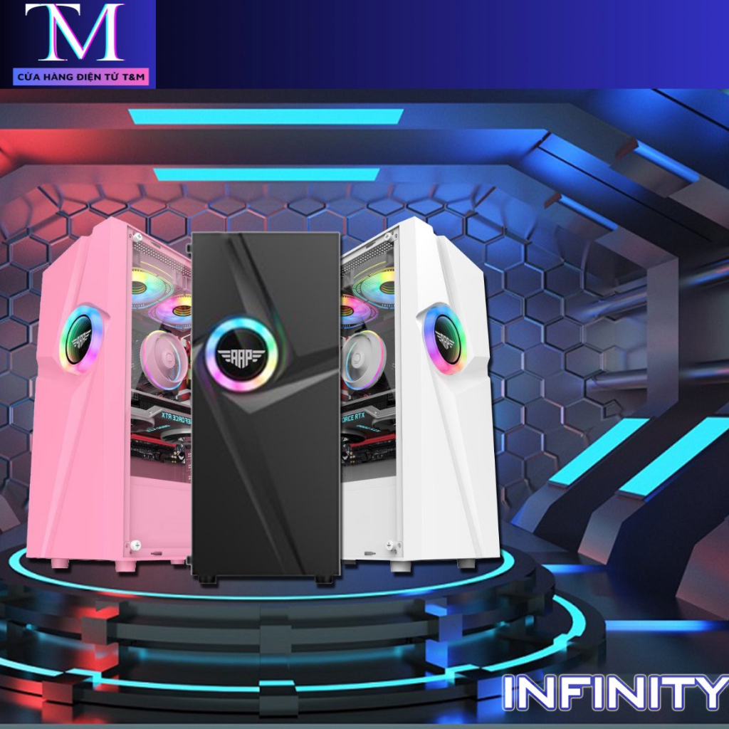 Thùng máy tính case AAP INFINITY Black/Pink/White