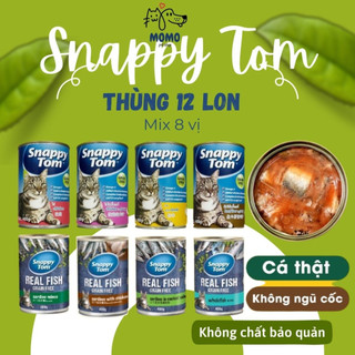 Thùng 12 lon Snappy Tom mix vị