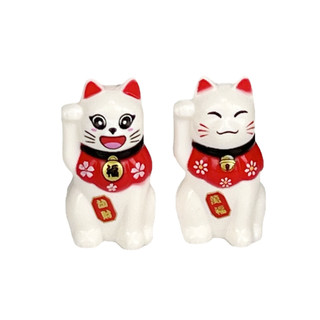 Phụ kiện MOC gạch lắp ráp hình mèo may mắn