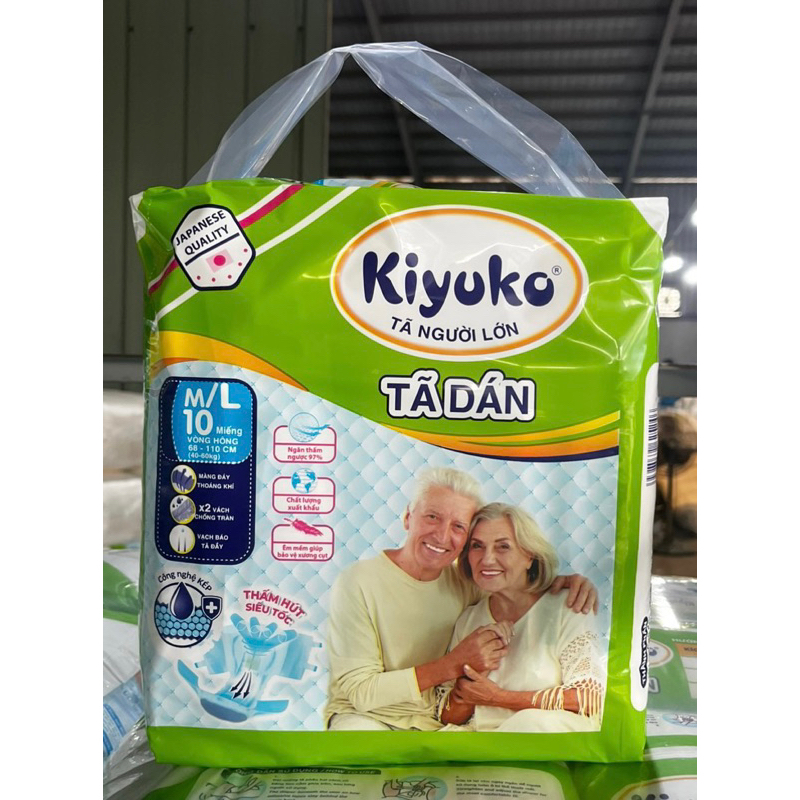 Bỉm tã người lớn Kiyuko Size M/L bịt 10 miếng