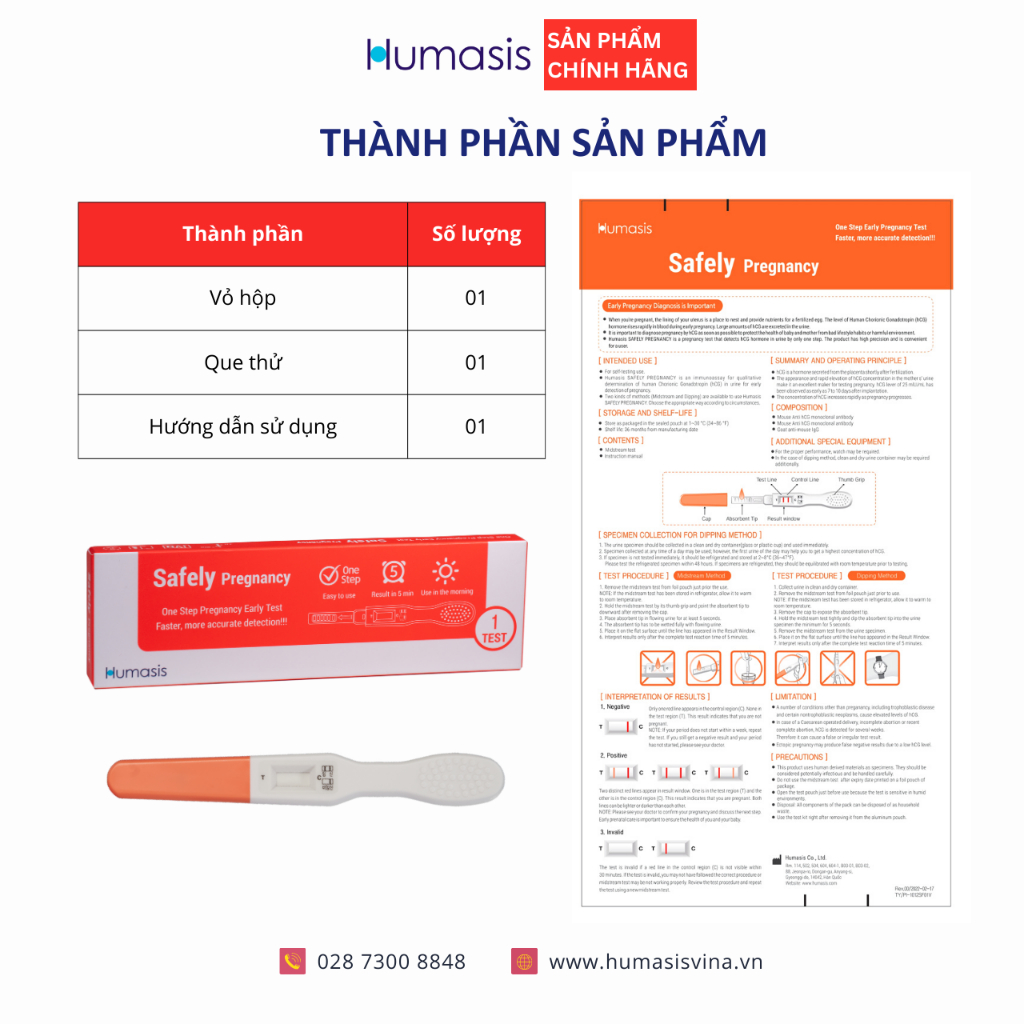 Mua Que thử thai Humasis Safely Pregnancy - Dạng Bút - Phát hiện mang ...