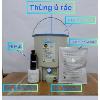 Thùng ủ rác eco bokashi công nghệ Nhật. Thùng Ủ rác nhà bếp. thùng ủ rác hữu cơ. có kèm quà tặng