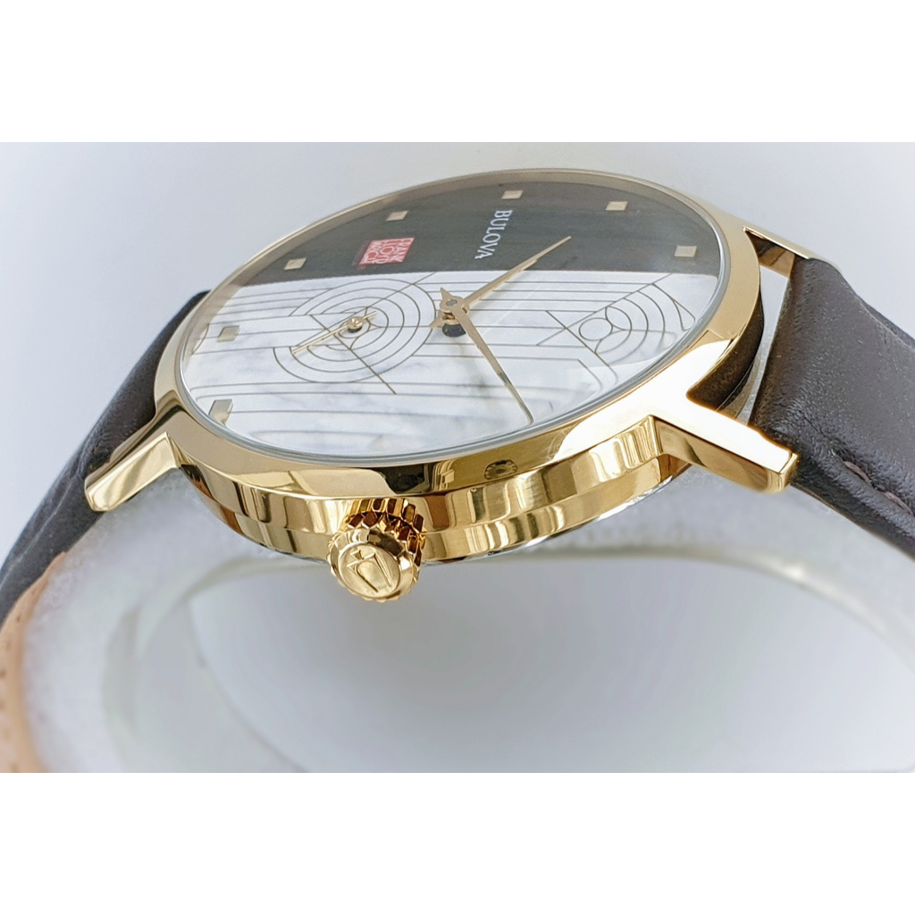 Đồng hồ chính hãng nam Bulova FrAnk Lloyd Wright 97A141- Máy Quartz pin - Kính cứng - Dây da