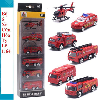 Bộ đồ chơi Set 6 xe cứu hỏa sịn sò