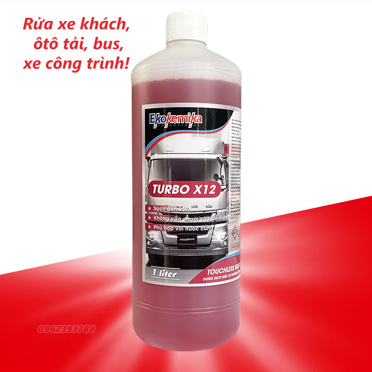 Nước rửa xe không chạm Turbo X12 Ekokemika chai 1 lít