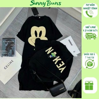 Đầm suông váy suông Mickyy 1988 cổ tròn chất cotton mát
