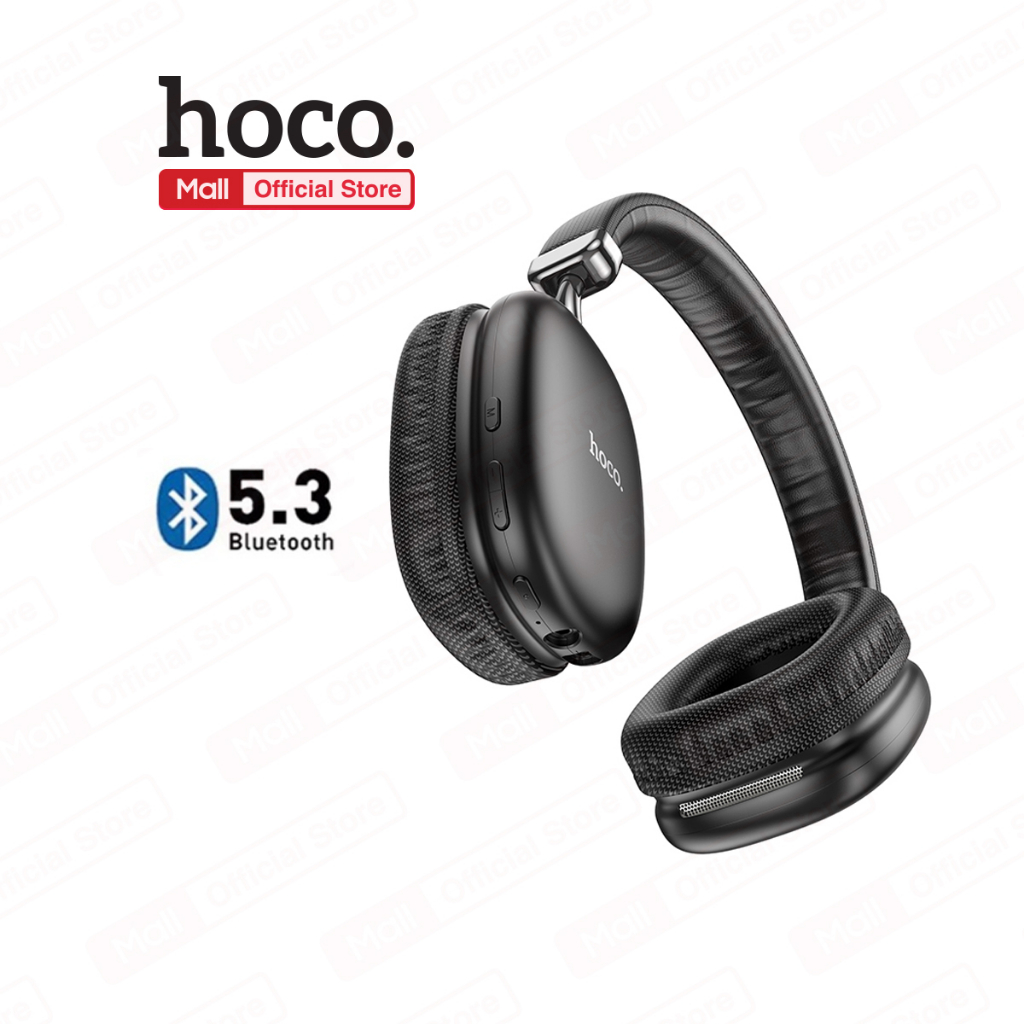 Tai Nghe Bluetooth V5.3 Hoco W35 có mút đệm hạn chế âm thanh phát ra, giảm đau tai khi sử dụng,pin khủng 400mAh