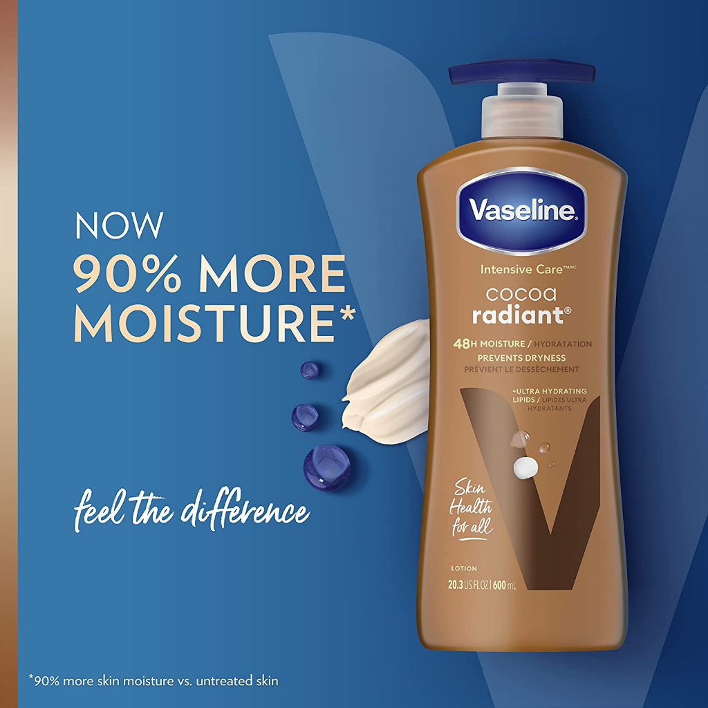 Vaseline Dưỡng Ẩm Toàn Thân Cocoa Radiant Body Lotion 600ml