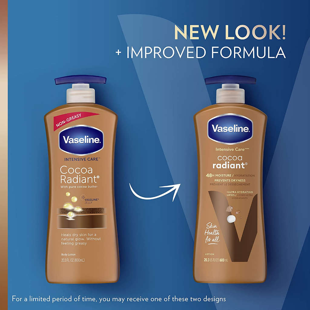 Vaseline Dưỡng Ẩm Toàn Thân Cocoa Radiant Body Lotion 600ml