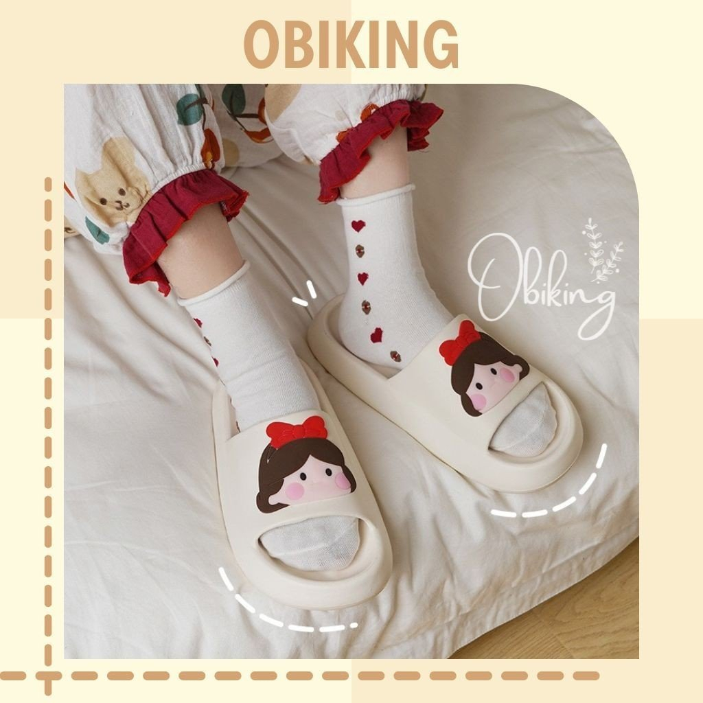 Dép lê bánh mì nữ Ullzang hình cô gái siêu cute