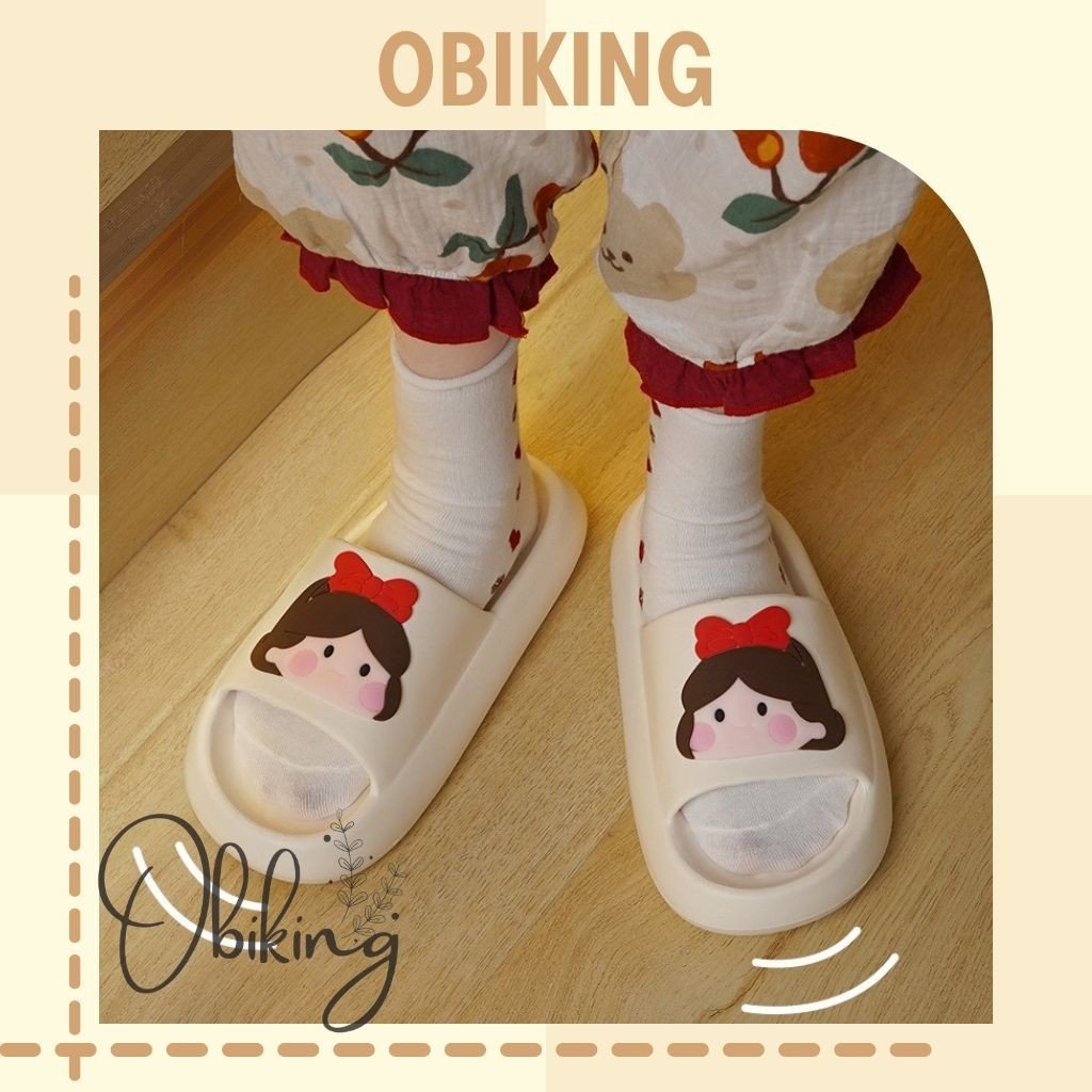 Dép lê bánh mì nữ Ullzang hình cô gái siêu cute