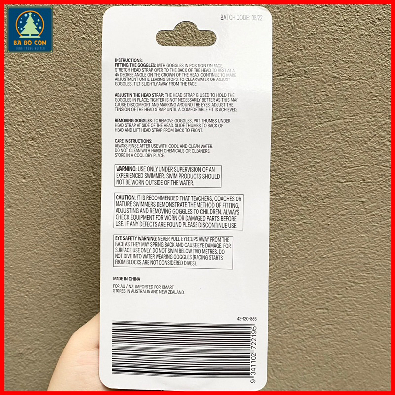 [ CHÍNH HÃNG ] Kính bơi trẻ em Anko size 3-6 tuổi, điều chỉnh được cầu kính và dây kính, chống tia UV 100%