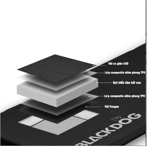 Đệm tự bơm hơi kèm gối Blackdog BD-CQD005