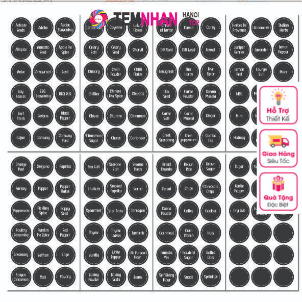 100 tem/tập Tem nhãn dán theo yêu cầu 30mm