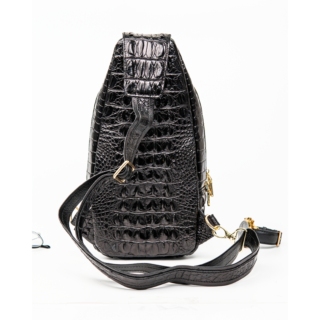 Túi bao tử đeo chéo,da cá sấu thật chính hãng NASANO TA 1703