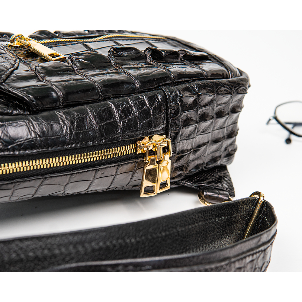 Túi bao tử đeo chéo,da cá sấu thật chính hãng NASANO TA 1703