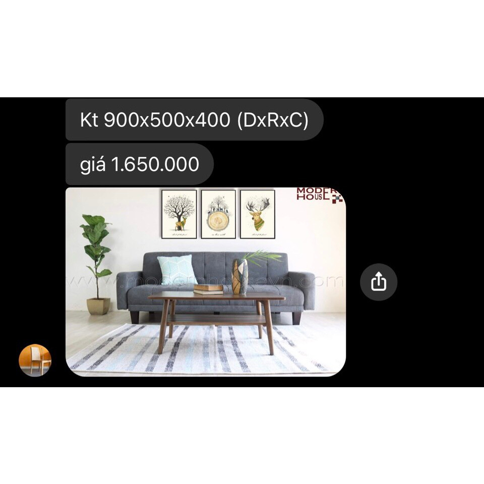 Pass lại Set Bàn trà Modern House và mặt kính cắt sẵn