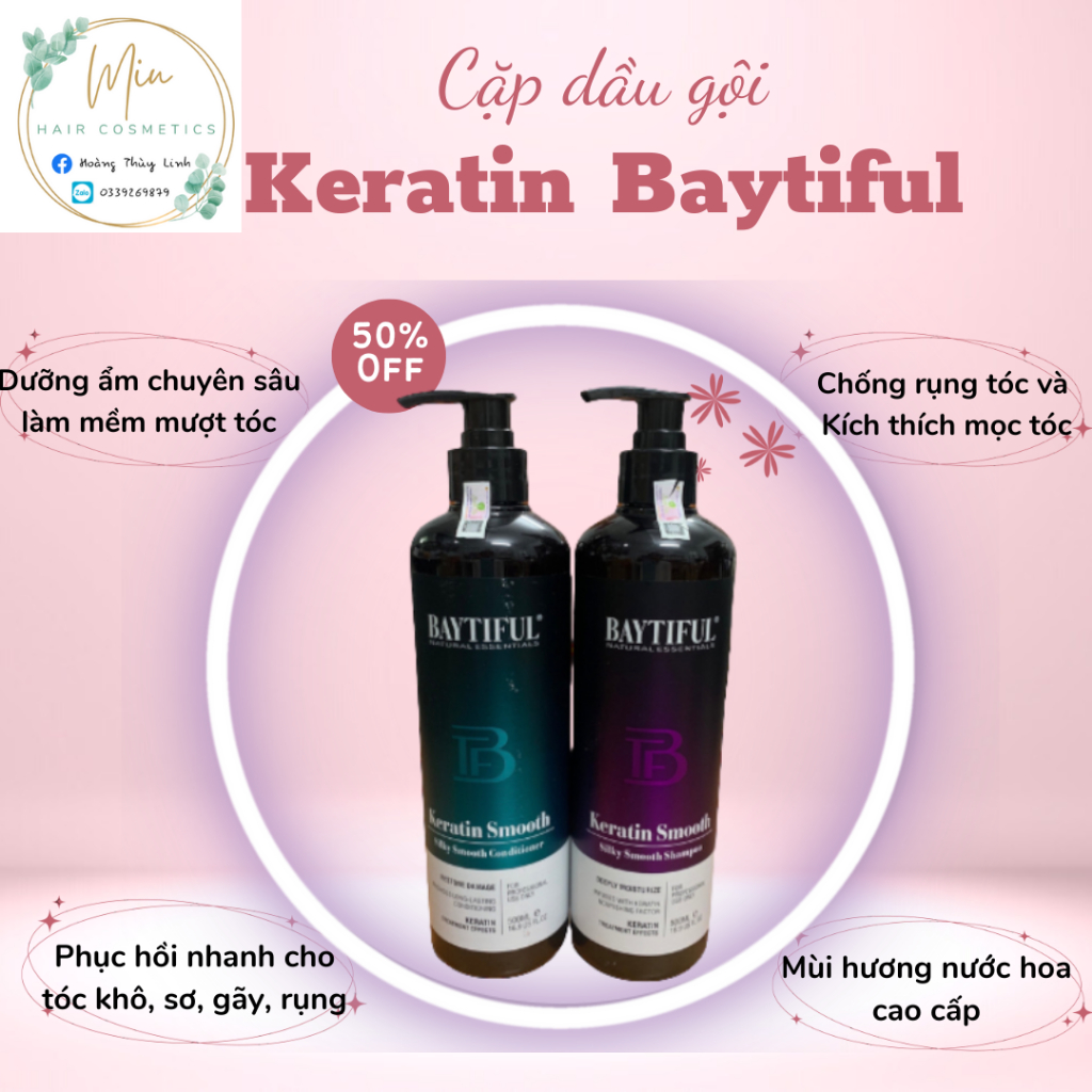 Dầu Gội - Xả Phục Hồi Siêu Mềm Mượt BAYTIFUL 500ml