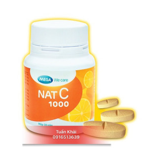 Viên uống mega we care nat c 1000 bổ sung vitamin c - hỗ trợ tăng đề kháng,giảm cảm lạnh cảm cúm