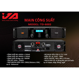 Cục đẩy công suất 600w cho 2 kênh ja td-6002 hàng chính hãng ja - ja td6002