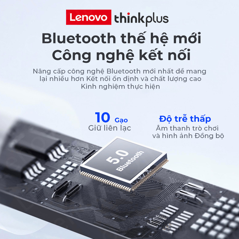Tai nghe không dây Lenovo Thinkplus LP40 Pro Bluetooth Dual Stereo Khử tiếng ồn Cảm ứng có Mic Taighe