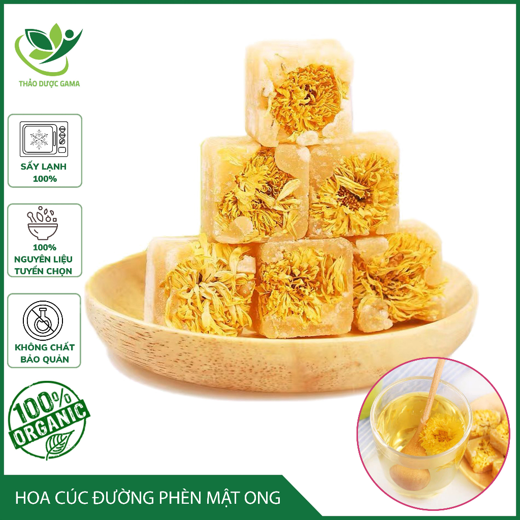 Trà hoa cúc đường phèn Mật Ong Thanh Nhiệt Giải Độc Cải Thiện Giấc Ngủ tại Thảo Mộc Gama