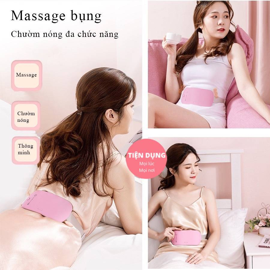 Máy chườm bụng kinh massage giảm đau, Đai massge chườm nóng đa chức năng