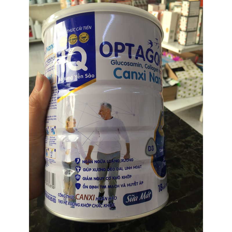 sữa  canxi nano optagodl lon 900g