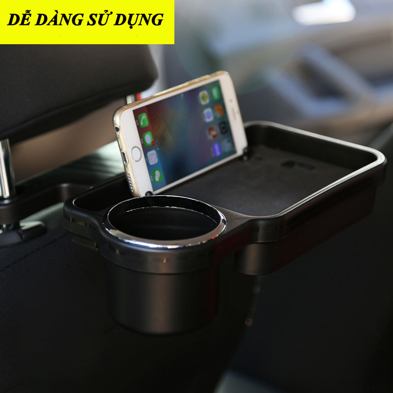 Giá để cốc, ly nước ô tô mini ghế sau cao cấp, Khay đựng đồ ô tô gấp gọn tiện lợi, Phụ kiện đỡ cốc, chai nước, dt xe hơi | BigBuy360 - bigbuy360.vn