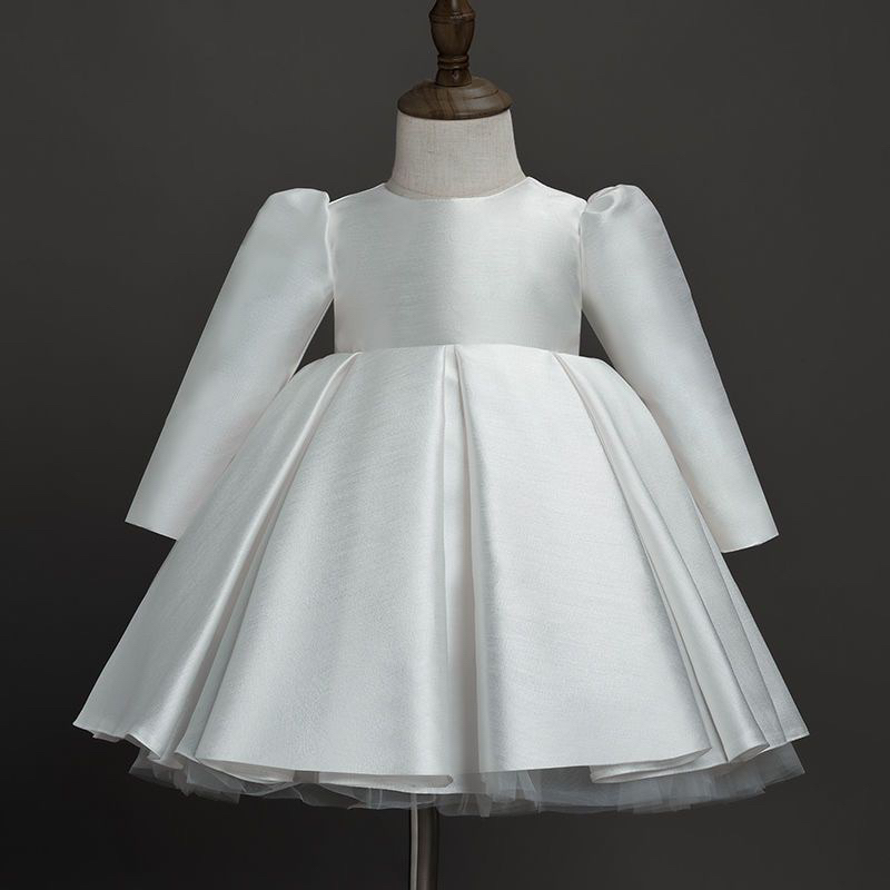 Đầm công chúa trơn dài tay 🐣ngắn tay  phồng xinh cho bé gái kèm cài 🐣